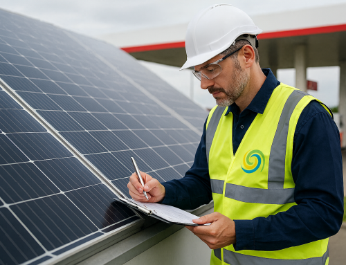 Solar PV fire safety for petrol station forecourts